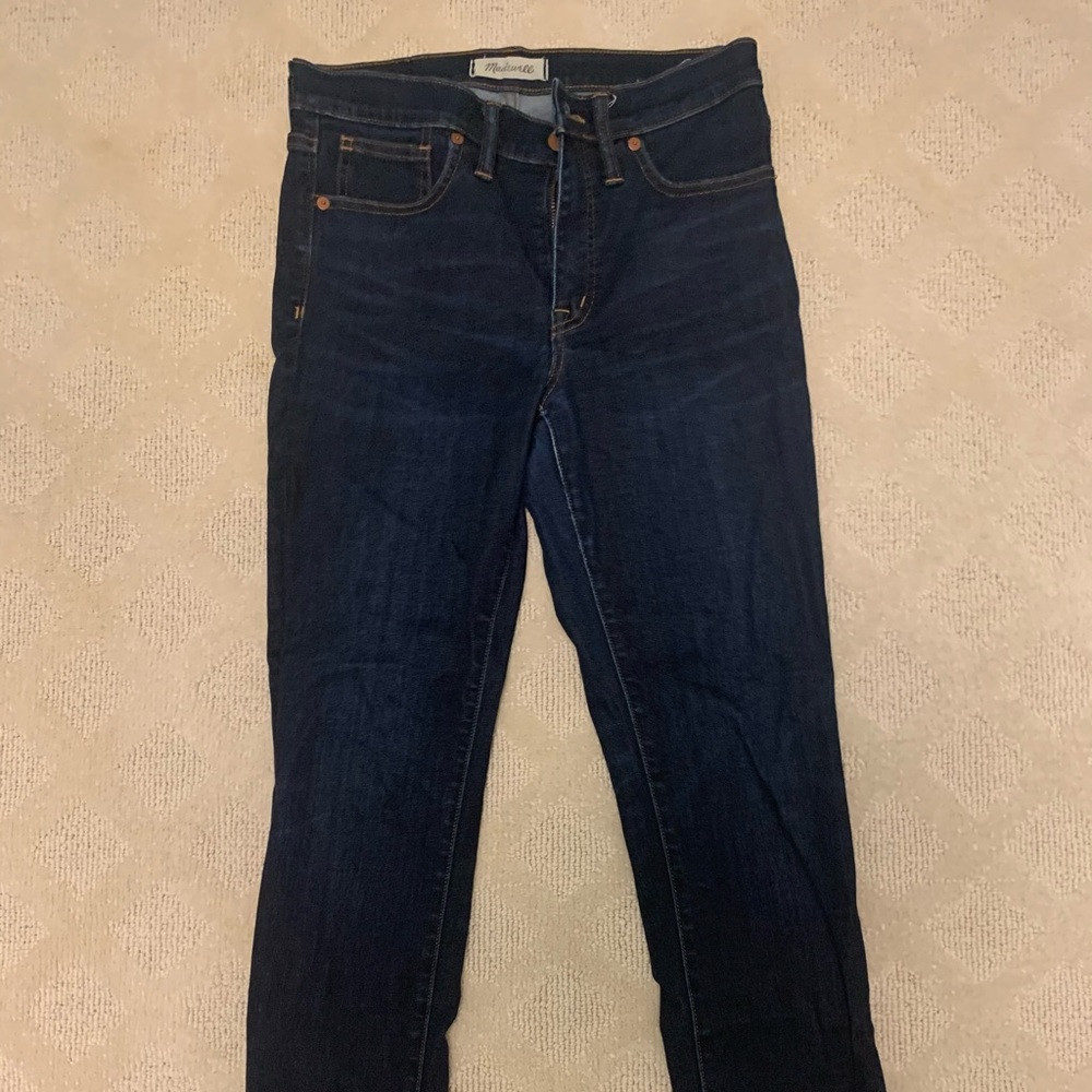 MADEWELL DARK WASH SKINNY JEANS